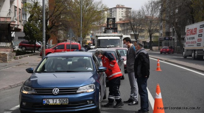 Kayseri'de kısıtlamada Kovid-19 denetimleri hız kesmedi