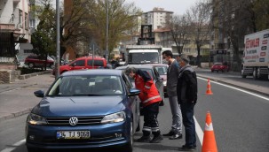 Kayseri'de kısıtlamada Kovid-19 denetimleri hız kesmedi
