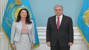 Kazakistan Cumhurbaşkanı Tokayev, AGİT Dönem Başkanı Linde'yi kabul etti