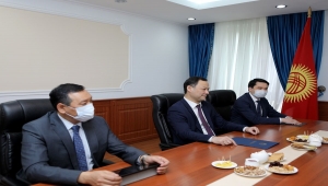 Kırgızistan Dışişleri Bakanı Kazakbayev, Dünya Etnospor Konfederasyonu Başkanı Bilal Erdoğan'ı kabul etti
