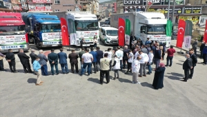 Kocaeli'den İdlib'e 6 tır insani yardım malzemesi gönderildi