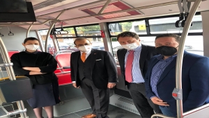 Prag'da Türk markalı otobüsler yolcuların hizmetine sunuldu
