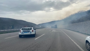 Samsun'da pamuk yüklü yabancı plakalı tır yandı