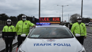 Türk Polis Teşkilatının 176. kuruluş yıl dönümünde polislerden "Evde kal" uyarısı
