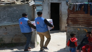 Türkiye Diyanet Vakfı'nın desteğiyle Gazze'de ihtiyaç sahibi ailelere gıda yardımı yapıldı