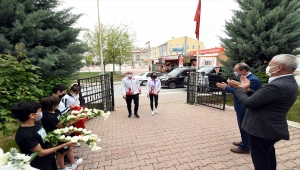 Avrupa Trampolin Cimnastik Şampiyonası'nda gümüş madalya kazanan Elif Çolak, Konya'ya geldi: