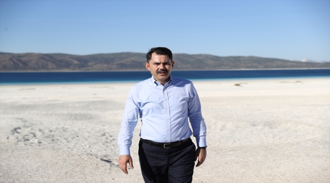Çevre ve Şehircilik Bakanı Murat Kurum, Salda Gölü'nde incelemelerde bulundu: (3)