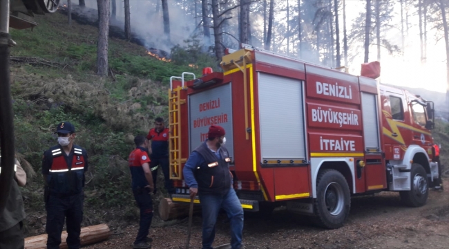 Denizli'de 1 hektarlık alanda etkili olan orman yangını söndürüldü