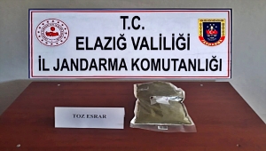 Elazığ'da arazide uyuşturucu saklayan kişi suçüstü yakalandı