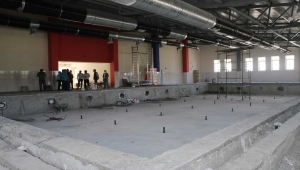Erzurum'da yarı olimpik yüzme havuzunun yapımında sona gelindi