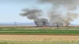 Gaziantep'te 30 dönüm buğday ekili tarla yandı