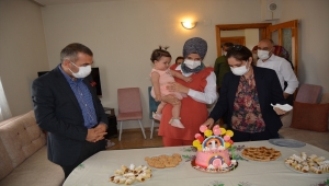 Gaziantep'te babası şehit olduktan sonra dünyaya gelen Bahar'a doğum günü sürprizi