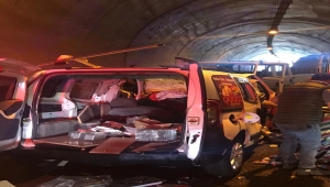 Giresun'da tünelde iki kamyonet çarpıştı: 2 ölü, 2 yaralı