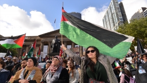 İsrail'in Filistin'e yaptığı saldırılar Avustralya'da protesto edildi