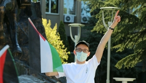 İsrail'in Mescid-i Aksa saldırıları Uşak ve Kütahya'da protesto edildi