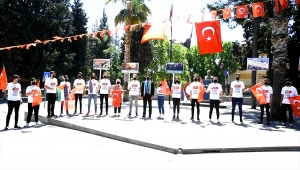 Kahramanmaraş'ta İsrail'in Mescid-i Aksa'ya ve Filistinlilere yönelik saldırılarına bayraklı tepki