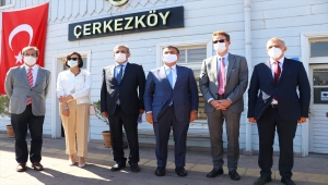 Meyer-Landrut ve Kaymakcı, Çerkezköy Tren İstasyonu'nda incelemelerde bulundu