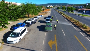 Muğla'da drone destekli trafik denetimi gerçekleştirildi