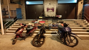 Osmaniye'de uyuşturucu zanlısının evinde silah ve çalıntı motosiklet ele geçirildi