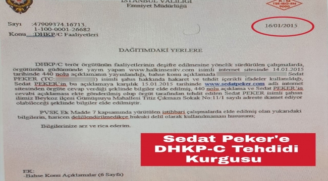 Suç örgütü elebaşı Sedat Peker'e "DHKP-C tehdidi" bahanesiyle verilen koruma kararında FETÖ izi tespit edildi