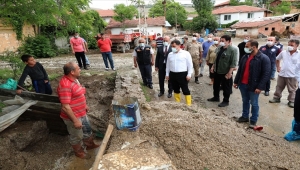 Amasya'da dolu ve sağanak etkili oldu