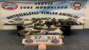 Başkent'te "Yunus" timlerinin dikkati sayesinde 37 kilogram esrar ele geçirildi