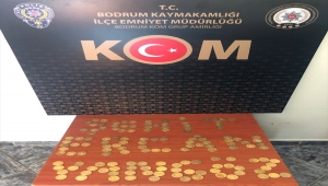 Bodrum'da kaçakçılık operasyonunda 143 tarihi sikke ele geçirildi