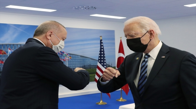 Cumhurbaşkanı Erdoğan'ın ABD Başkanı Biden ile görüşmesi başladı