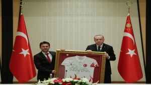 Cumhurbaşkanı Erdoğan, şampiyonalarda madalya alan cimnastikçileri kabulünde konuştu: