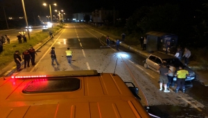 Düzce'de otomobille çarpışan motosikletin sürücüsü ağır yaralandı