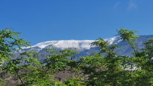 Erzincan'daki Esence Dağı haziranda yağan kar ile yeniden beyaza büründü 