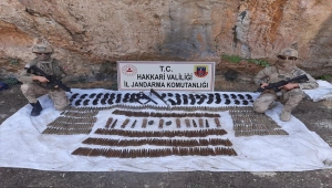 Hakkari'de terör örgütü PKK'ya yönelik operasyonda silah ve mühimmat ele geçirildi