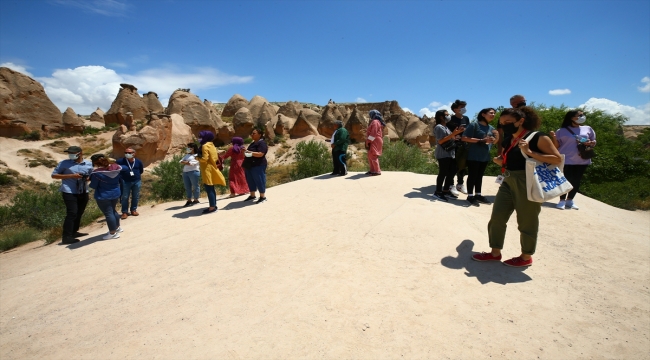 Kapadokya hafta sonu günübirlik tatilcileri ağırladı