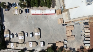 Kilis'te UMKE ekiplerine sahra hastanesi kurulum eğitimi verildi 