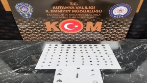 Kütahya'da tarihi eser niteliğinde olduğu değerlendirilen 87 obje ele geçirildi