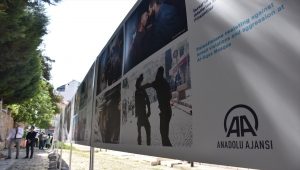 Medya-İş, Bilecik'te AA'nın fotoğraflarından oluşan "Direnen Filistin" konulu sergi açtı