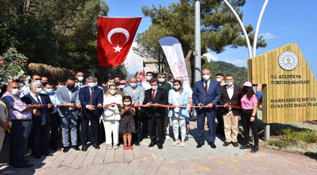 Muğla'da Marmaris İçmeler Halk Plajı hizmete açıldı