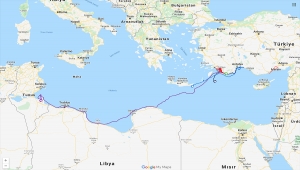 Uydudan izlenen Caretta "Likya" 296 günlük uzun yolculuğu sonunda Tunus'a ulaştı