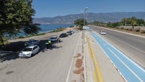 Antalya'da bayram öncesi drone destekli trafik denetimi
