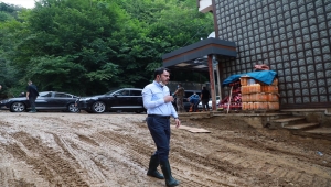 Bakanlar Soylu, Kurum ve Karaismailoğlu, Rize'de afet bölgesindeki incelemelerini sürdürdü