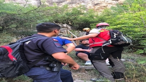 Bilecik'te kanyonda mahsur kalan kişi kurtarıldı