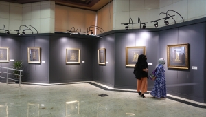 Hattat Bilal Akkaya'nın "Çizginin Ahengi" adlı sergisi sanatseverlerin beğenisine sunuldu