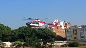 İzmir'de ambulans helikopter yeni doğan bebek için havalandı