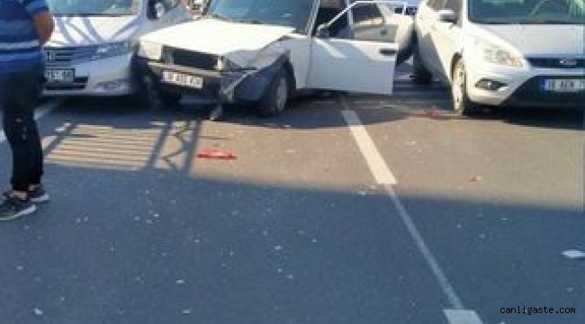 Kayseri MKP Bulvarında 6 aracın karıştığı zincirleme kaza