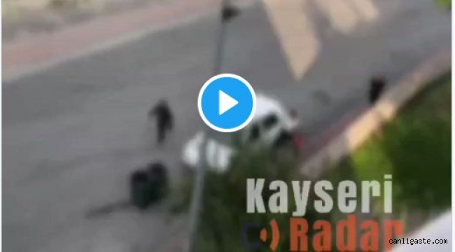 Kayseri Talas'ta kadına şiddet vatandaş kamerasında (Videolu Haber)