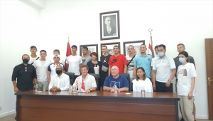 Kırgızistan Basketbol Milli Takımı dostluk maçı için KKTC'ye geldi