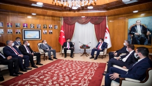 KKTC Başbakanı Saner, Cumhurbaşkanlığı Dijital Dönüşüm Ofisi Başkanı Koç'u kabul etti