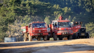 Mersin'deki orman yangınına 3. gününde havadan ve karadan müdahale sürüyor