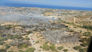 MSB: KKTC'nin Girne bölgesindeki dağlık arazide başlayan yangına bir İHA ve bir helikopterle destek sağlandı