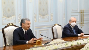 Özbekistan Cumhurbaşkanı Mirziyoyev, BM 75. Genel Kurul Başkanı Bozkır'ı kabul etti